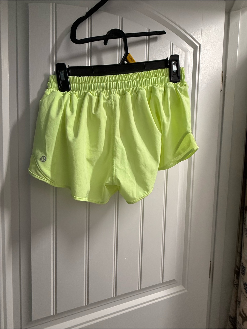 lululemon athletica Neon Yellow Athletic Running Shorts
